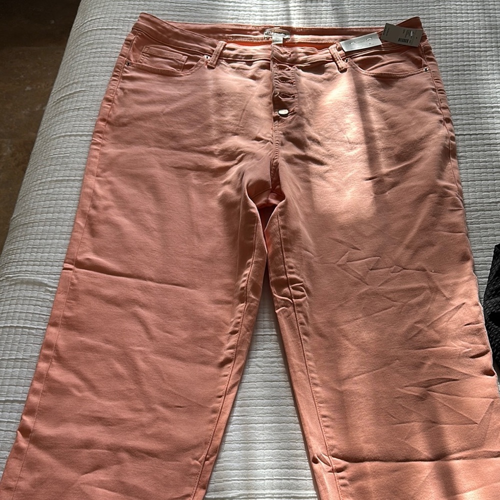 7 For All Mankind Pink Straight Leg Jeans